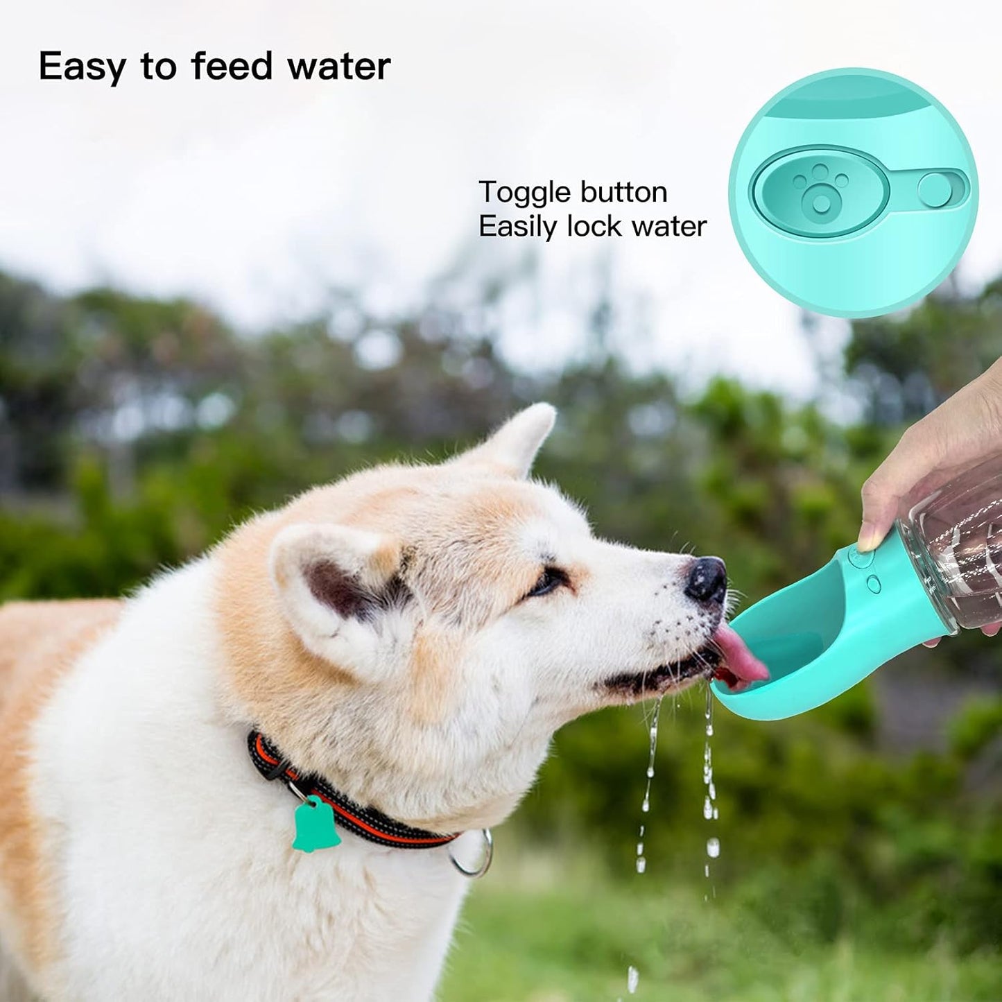 Dog Water Bottle Dog Bowls Dog Water Bowl Dispenser Portable Dog Water Bottles for Cat,Rabbit,Puppy and Other Pets for Walking,Hiking,Travel…